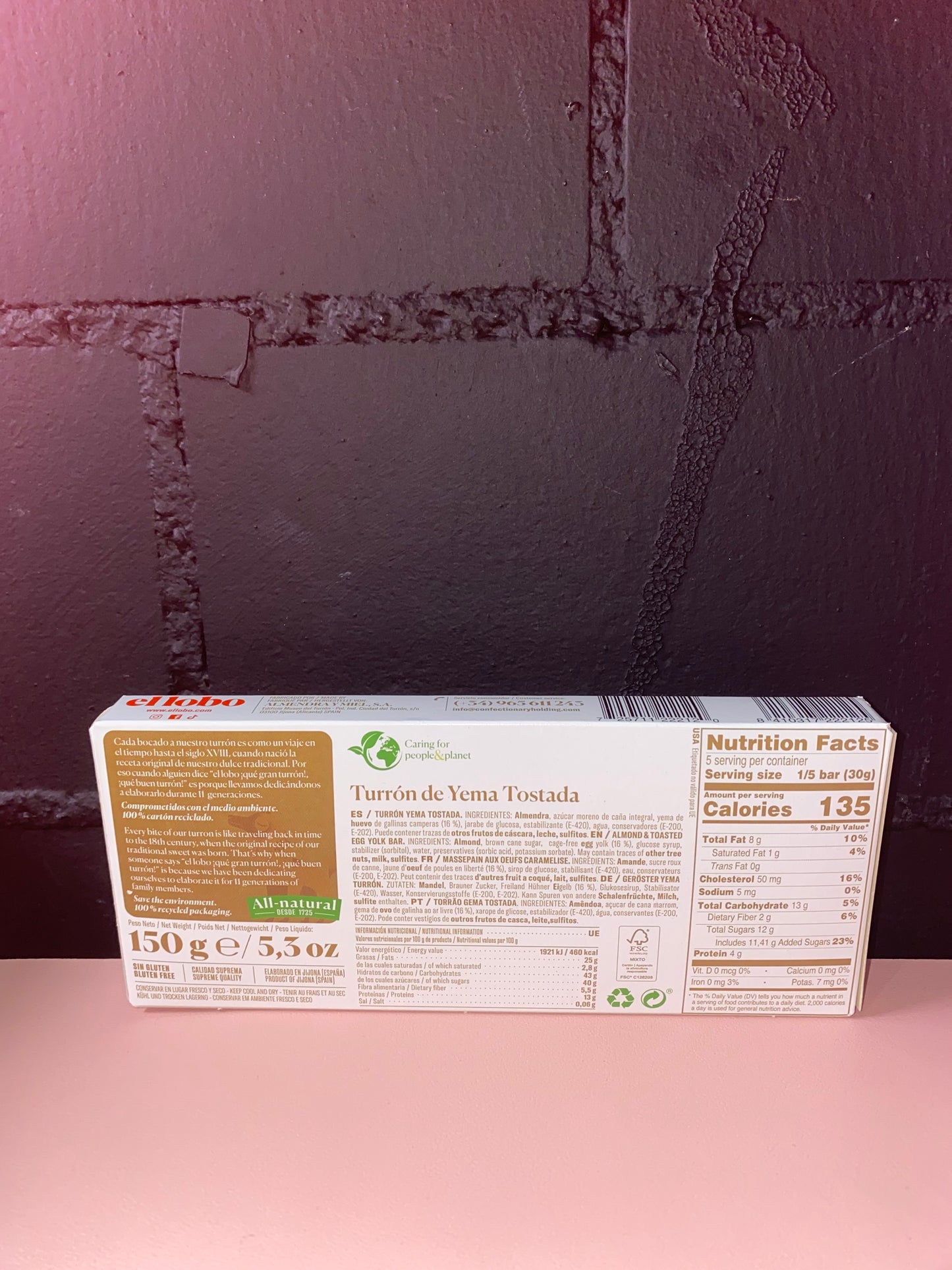 Turron geröstetes Eigelb-Nougat 150g